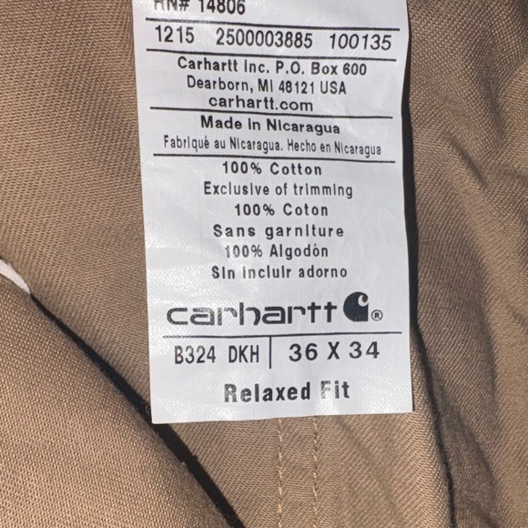 Carhartt Men's Tan Workpants - Picture 2 of 4